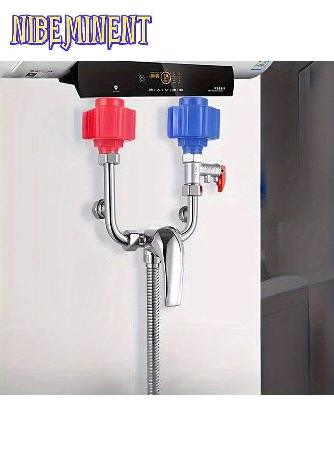 NIBEMINENT 3pcs Household Electric Water Heater Universal Type Insulation Wall Copper Connector Large Flow Anti-Electric Shock Safety Anti-Electric Wall Leakage Proof, Safer Bathing - Image 2